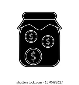 money in jar icon. Element of Banking for mobile concept and web apps icon. Glyph, flat icon for website design and development, app development