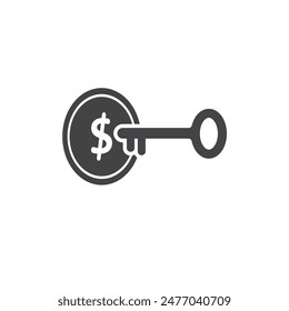 money and key icon vector design template web