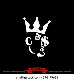 money king figure vector illustration