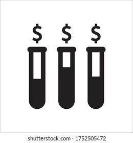 Icono de laboratorio de dinero (Ilustración vectorial)