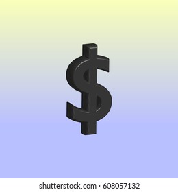 Money label, 3d vector illustration