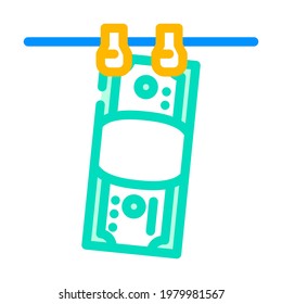 money laundered color icon vector. money laundered sign. isolated symbol illustration