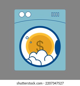 Money laundering concept. Illustration of corruption