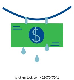 Money laundering concept. Illustration of corruption