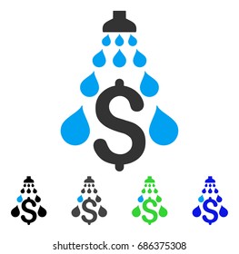 Money Laundering flat vector illustration. Colored money laundering gray, black, blue, green icon versions. Flat icon style for web design.