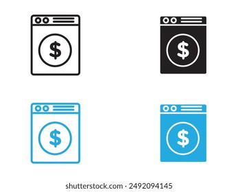 Money laundering icon black and white vector outline sign