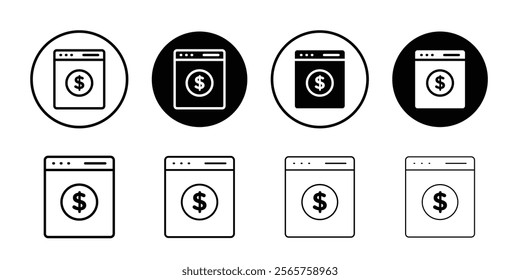 Money laundering icon Black and white outline vector