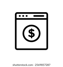 Money laundering icon Black and white outline vector