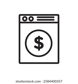 Money laundering icon black and white vector outline sign