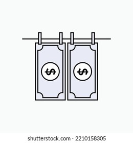 Money Laundering Icon. Economy Crime Symbol - Vector.