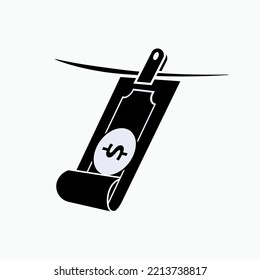 Money Laundering Icon. Economy Crime Symbol - Vector.