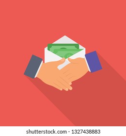 Money Laundering icon, flat design.