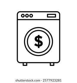 Money laundering icon Flat illustration sign