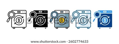 Money Laundering Icon Set Multiple Style Collection