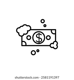 Money laundering icon Thin line art isolated