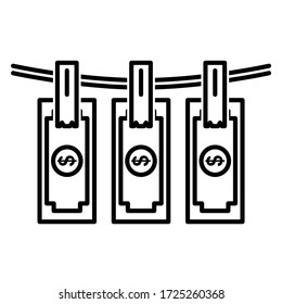 Money laundering icon in trendy flat style design. Vector illustration isolated on white background.