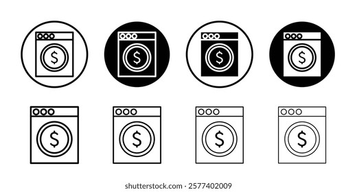 Money laundering icon Vector logo set flat