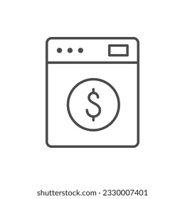 Money laundering line outline icon