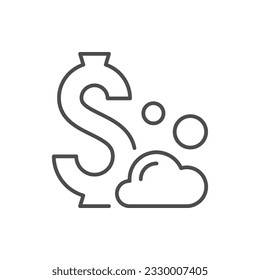 Money laundering line outline icon