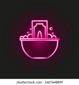 money laundering neon style icon. Simple thin line, outline vector of mafia icons for ui and ux, website or mobile application