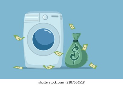 
Money Laundering Vector Concept Cartoon Illustration. Clandestine transactions on the black-market underground economy concept
