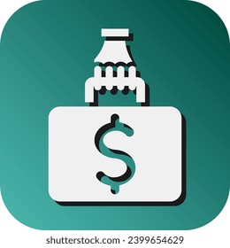 Money Laundering Vector Glyph Gradient Background Icon For Personal And Commercial Use.
