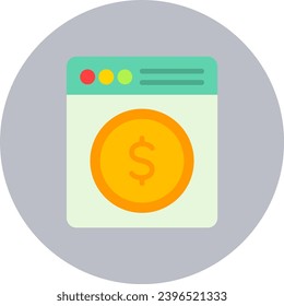 Money Laundering Vector Icon Flat Circle Style