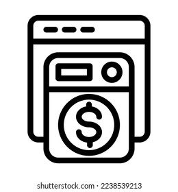 Money Laundering Vector Line Icon Design