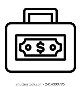 Money Laundering Vector Line Icon Design