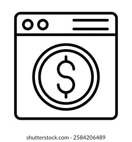 Money Laundering Vector Line Icon Design