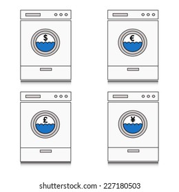 Money laundry concept