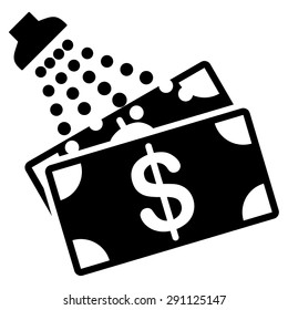 Money Laundry icon from Commerce Set. Vector style: flat symbol, black color, rounded angles, white background.