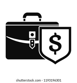 Money leather case icon. Simple illustration of money leather case vector icon for web design isolated on white background