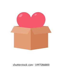 money and leftovers donation box vector The concept of helping the poor for charity