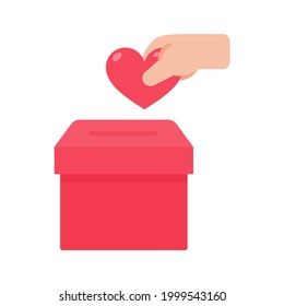 money and leftovers donation box vector The concept of helping the poor for charity