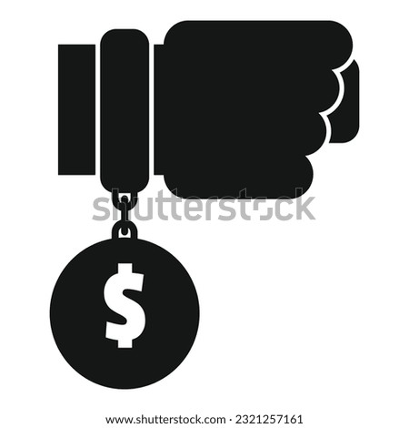 Money liability icon simple vector. Business risk. Accident life