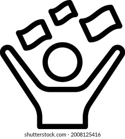 money life vector thin line icon