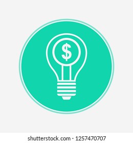 Money light bulb vector icon sign symbol