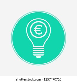 Money light bulb vector icon sign symbol