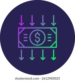 Money Line Circle Gradient Style