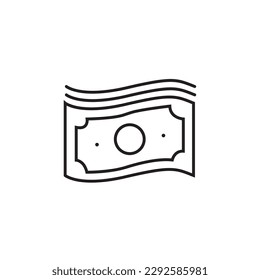 Money line icon, cash logo vector