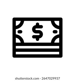 money line icon. Clean and minimalist vector icon for websites, mobile apps, presentations, and logos. Fully scalable and customizable for any project.