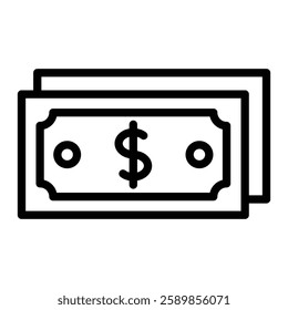 Money Line Icon Design For Personal And Commercial Use