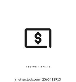 Money Line Icon. Editable Stroke
