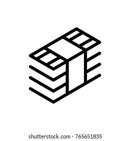 Money line icon. High quality black outline logo for web site design and mobile apps. Vector illustration on a white background.
