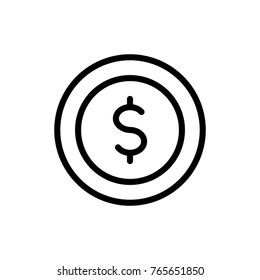 Money line icon. High quality black outline logo for web site design and mobile apps. Vector illustration on a white background.