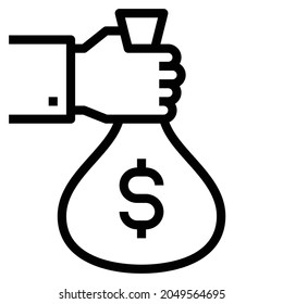 MONEY LINE ICON LOGO VECTOR ILLUSTRATION 
