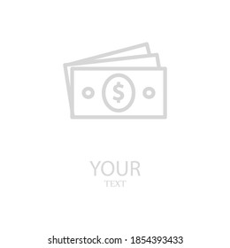 money line icon, outline vector illustration.
