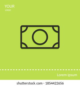 money line icon, outline vector illustration.