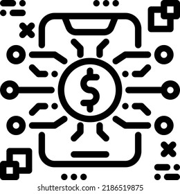 Money Line icon vector design and illustration template